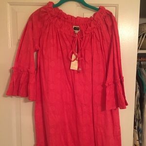 Pink Polka Dot Cover up Size L